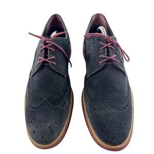 Ted Baker Archerr Men’s Shoes UK 11 US 12 Navy Suede Brogue Wingtip Oxford